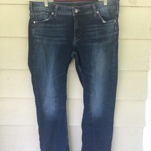 Silver jeans. Dark wash